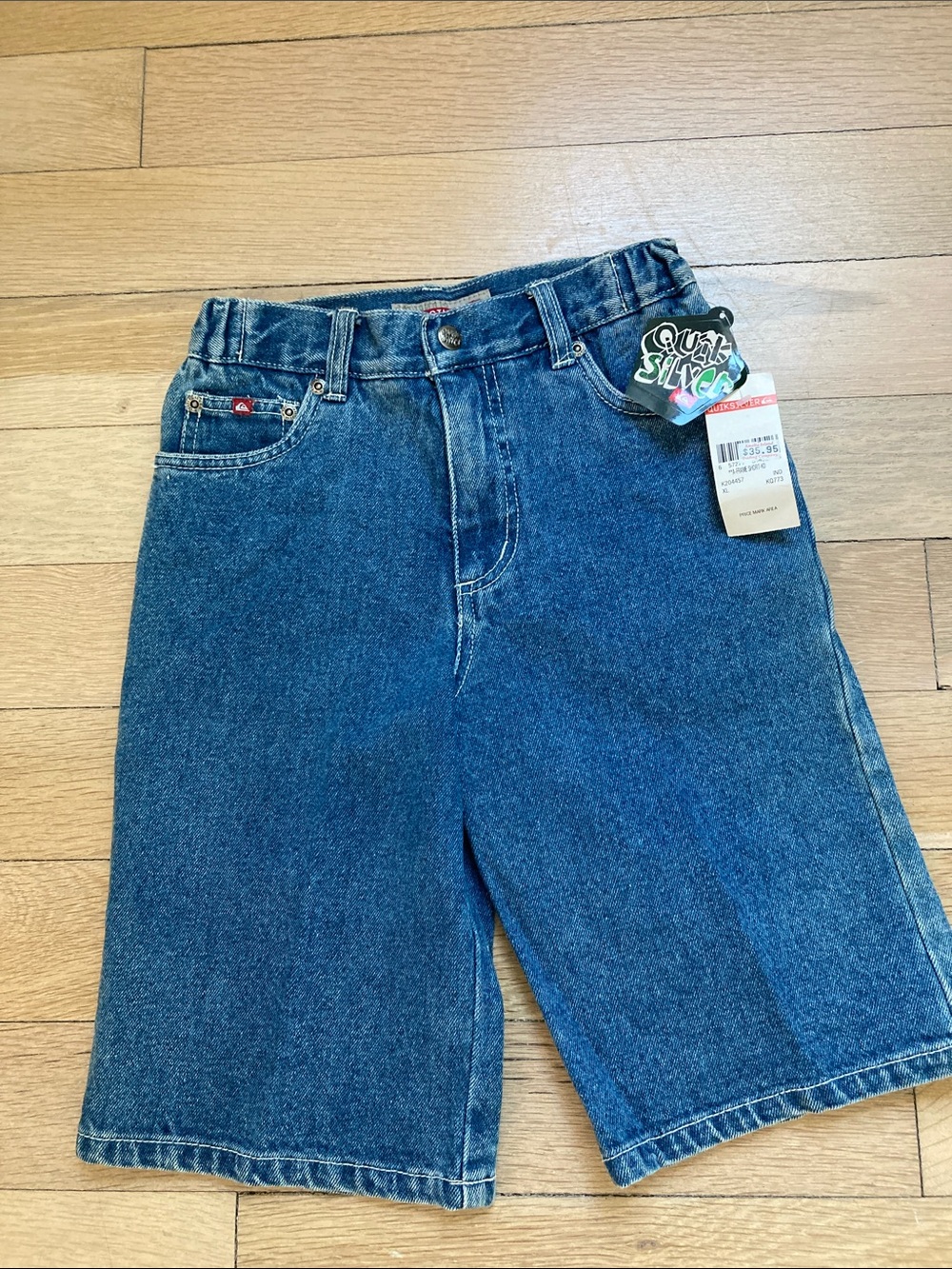Quiksilver Boys Dark Blue Denim Relaxed Shorts